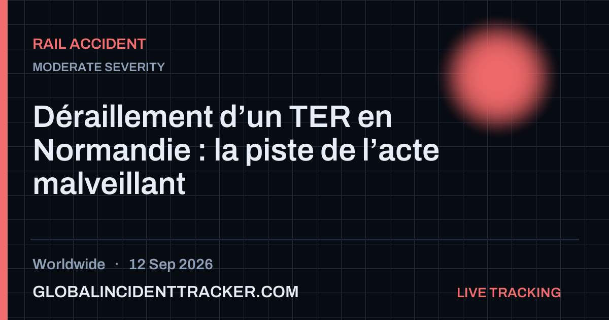 Rail Accident incident in worldwide on 12 September 2026 — Global Incident Tracker report card