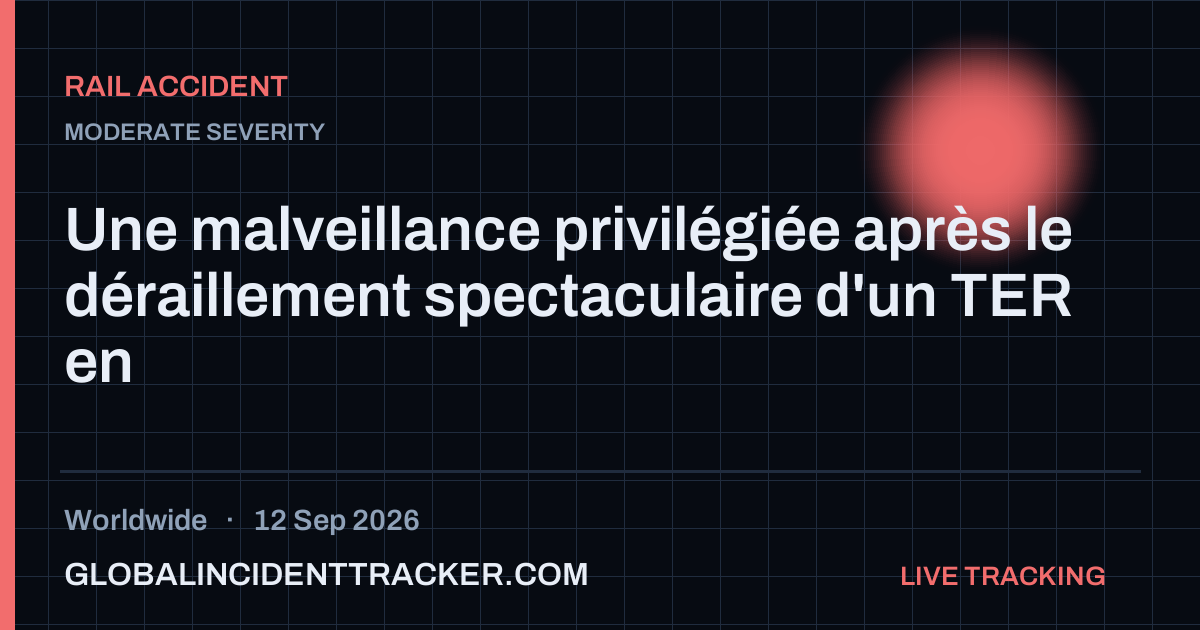 Rail Accident incident in worldwide on 12 September 2026 — Global Incident Tracker report card