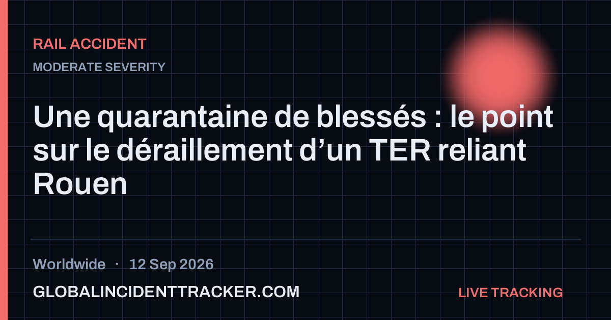 Rail Accident incident in worldwide on 12 September 2026 — Global Incident Tracker report card