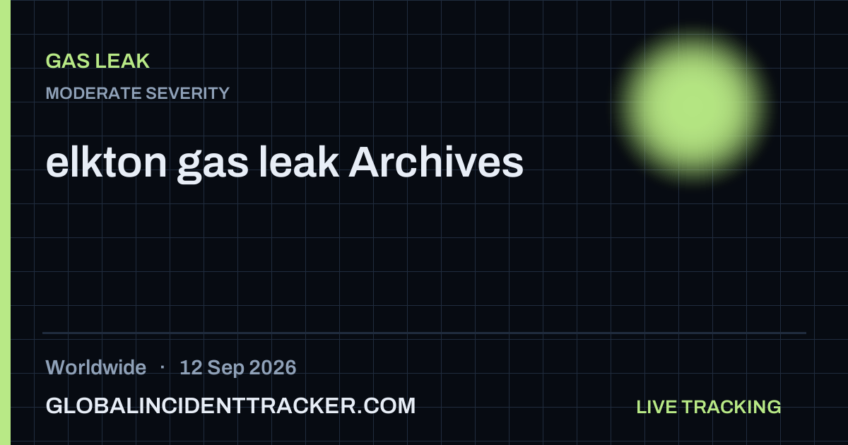 Gas Leak incident in worldwide on 12 September 2026 — Global Incident Tracker report card