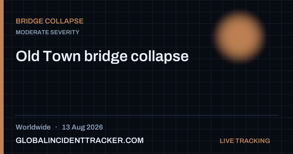 Bridge Collapse incident in worldwide on 13 August 2026 — Global Incident Tracker report card