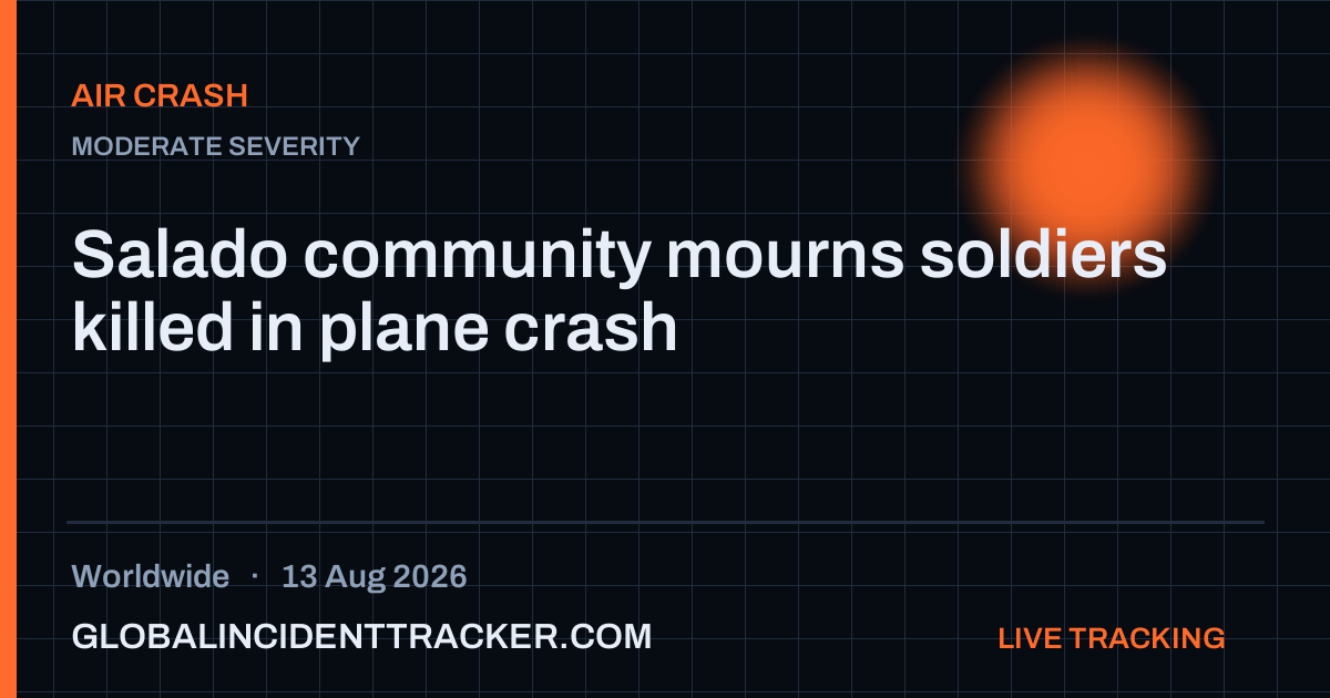 Air Crash incident in worldwide on 13 August 2026 — Global Incident Tracker report card