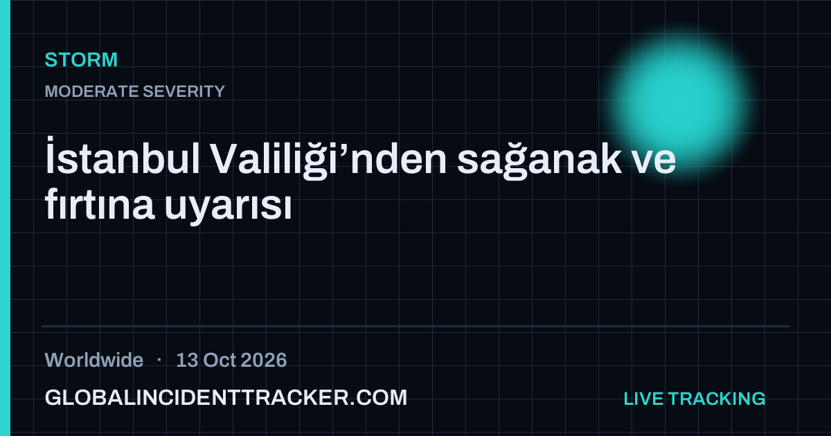 Storm incident in worldwide on 13 October 2026 — Global Incident Tracker report card