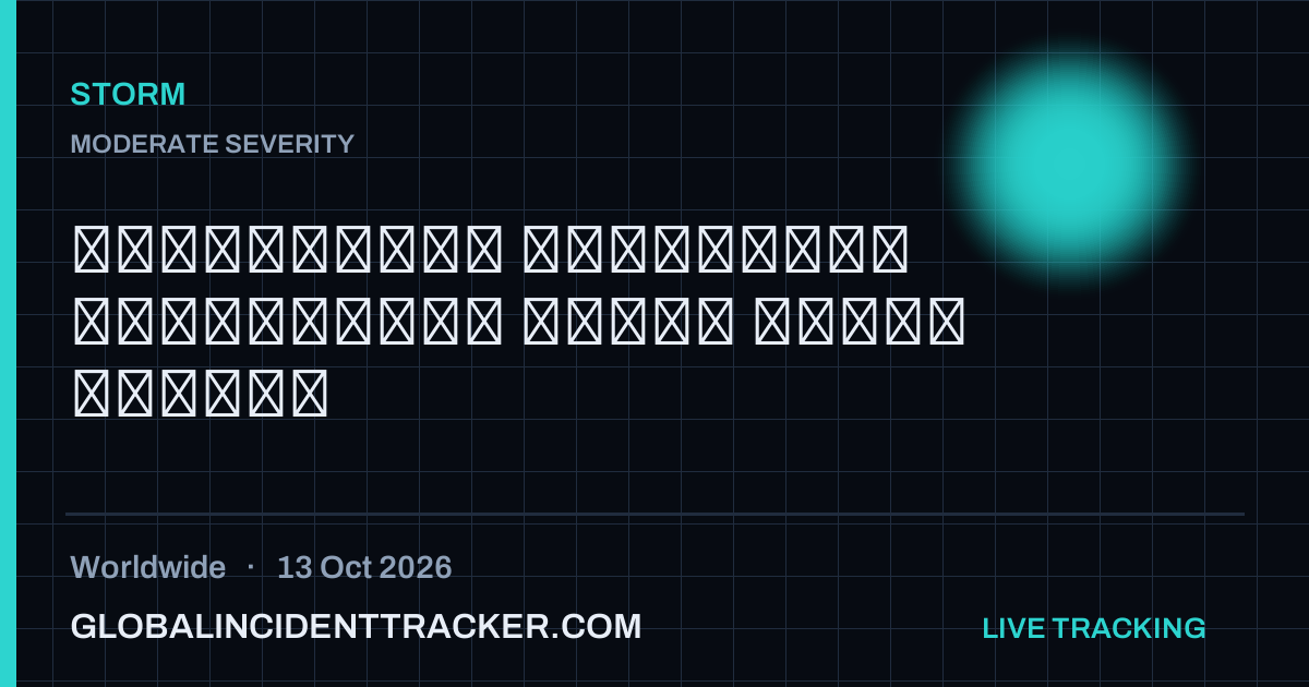 Storm incident in worldwide on 13 October 2026 — Global Incident Tracker report card