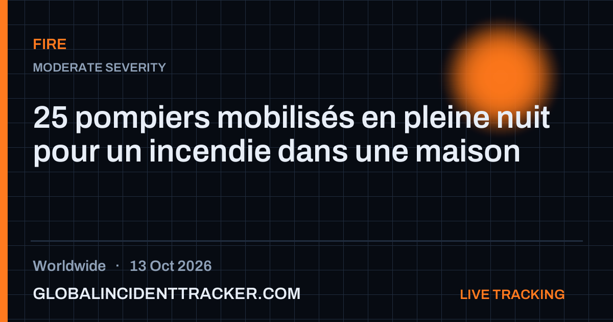 Fire incident in worldwide on 13 October 2026 — Global Incident Tracker report card