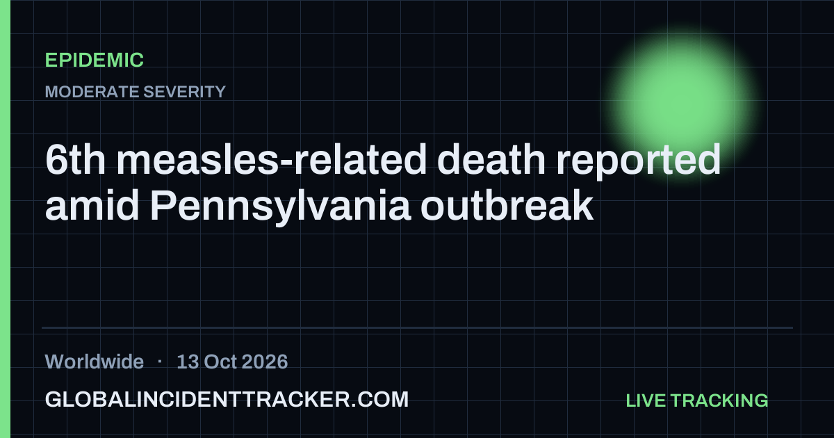 Epidemic incident in worldwide on 13 October 2026 — Global Incident Tracker report card