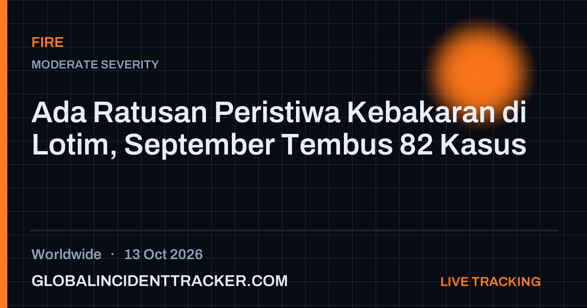 Fire incident in worldwide on 13 October 2026 — Global Incident Tracker report card