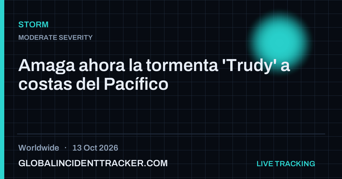 Storm incident in worldwide on 13 October 2026 — Global Incident Tracker report card