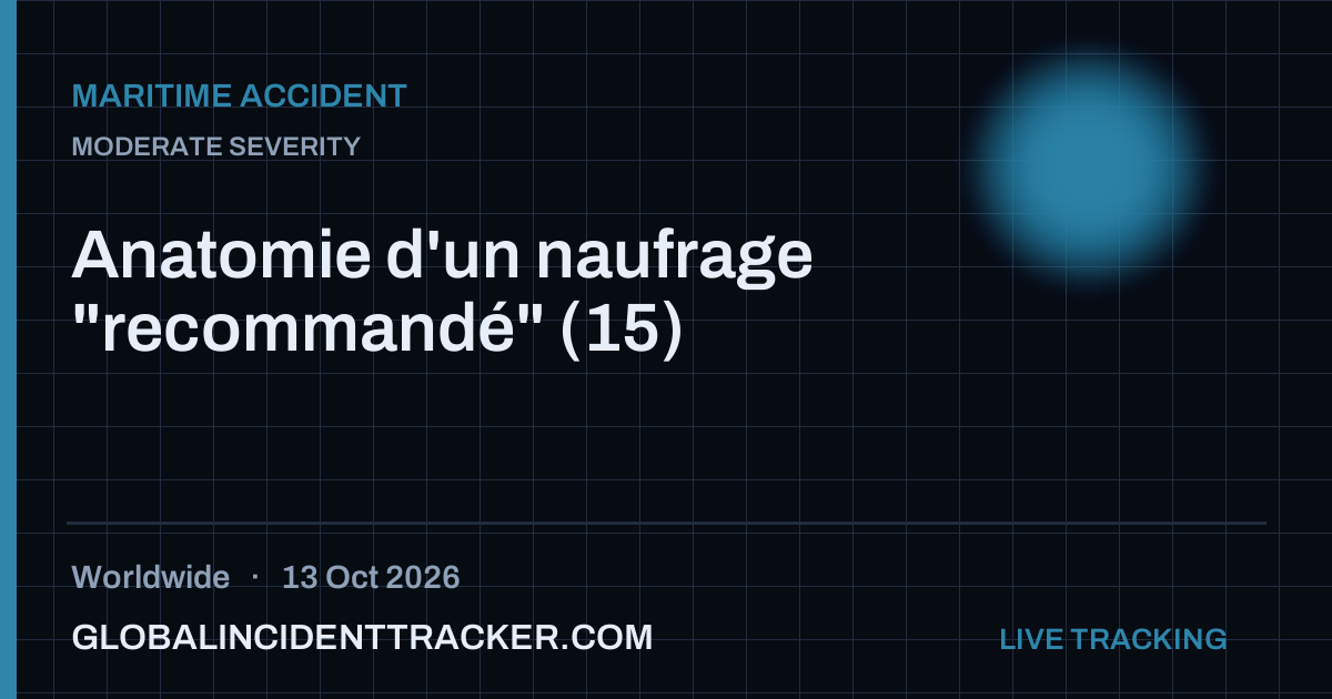 Maritime Accident incident in worldwide on 13 October 2026 — Global Incident Tracker report card