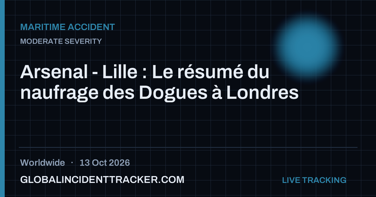 Maritime Accident incident in worldwide on 13 October 2026 — Global Incident Tracker report card