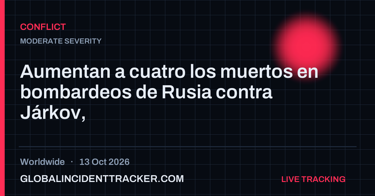 Conflict incident in worldwide on 13 October 2026 — Global Incident Tracker report card