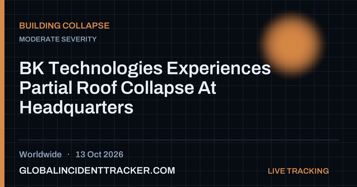 Building Collapse incident in worldwide on 13 October 2026 — Global Incident Tracker report card