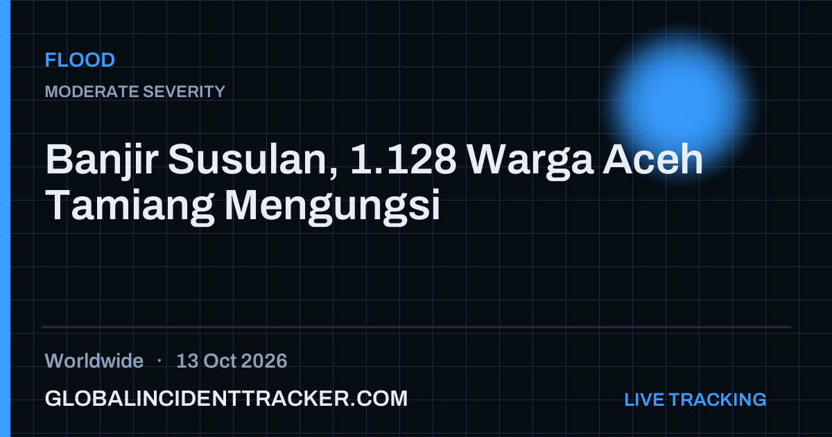 Flood incident in worldwide on 13 October 2026 — Global Incident Tracker report card