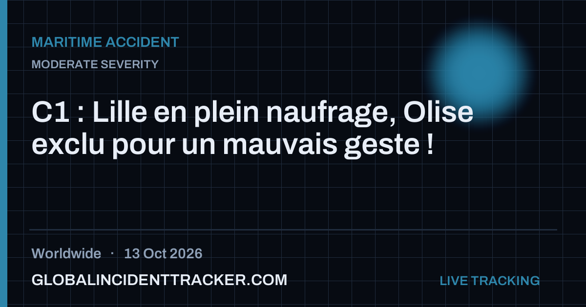Maritime Accident incident in worldwide on 13 October 2026 — Global Incident Tracker report card