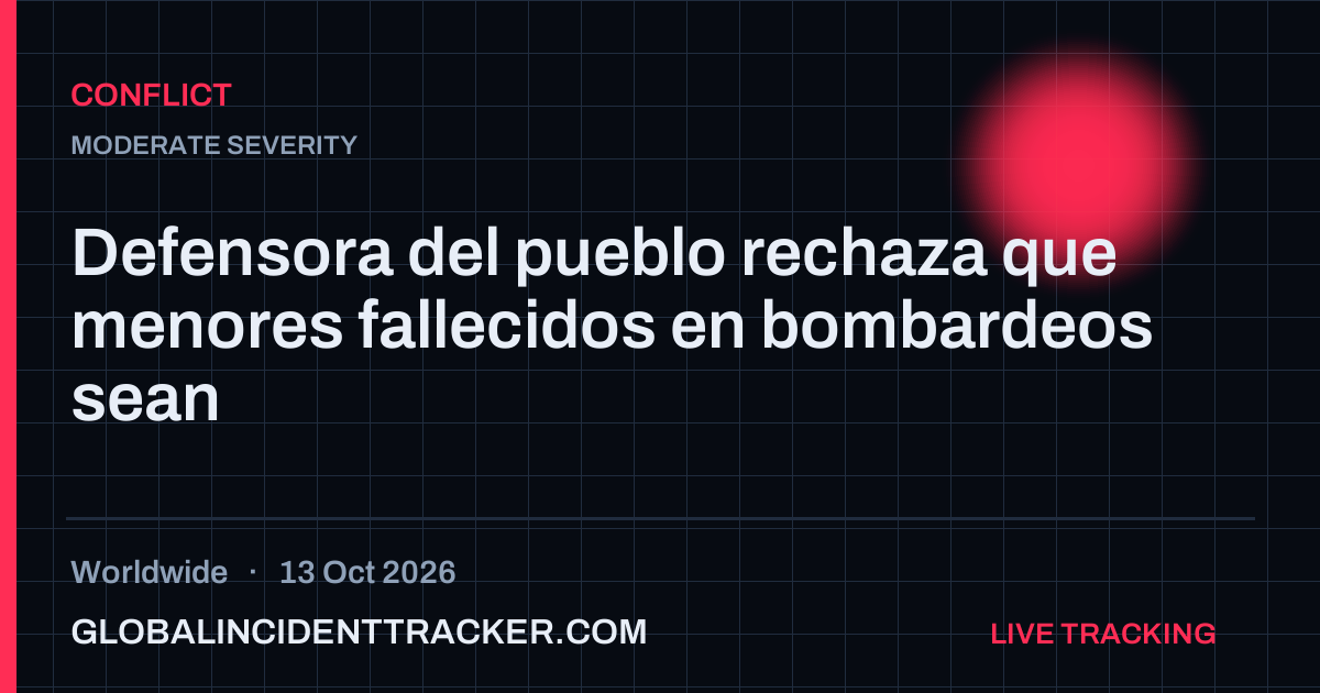 Conflict incident in worldwide on 13 October 2026 — Global Incident Tracker report card