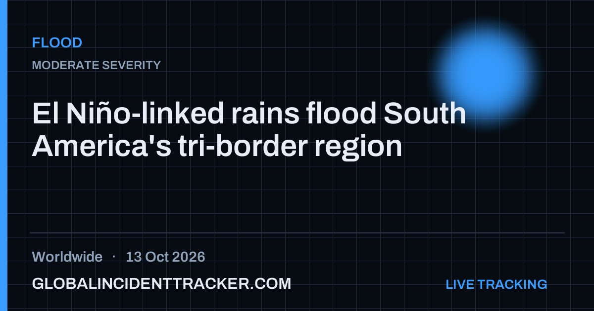 Flood incident in worldwide on 13 October 2026 — Global Incident Tracker report card