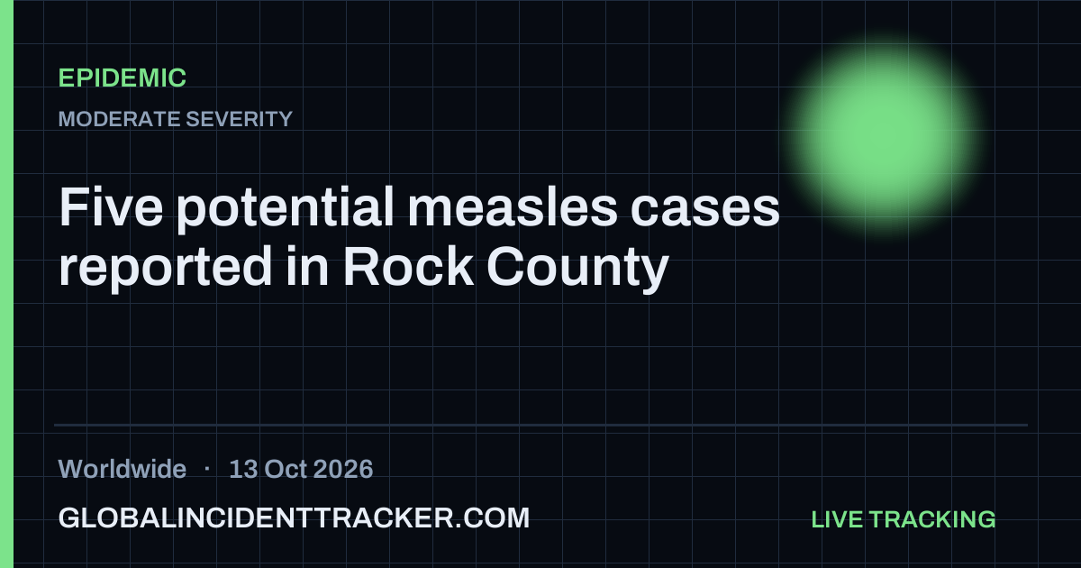 Epidemic incident in worldwide on 13 October 2026 — Global Incident Tracker report card