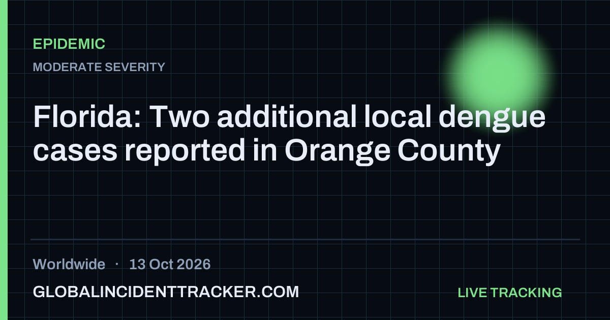 Epidemic incident in worldwide on 13 October 2026 — Global Incident Tracker report card