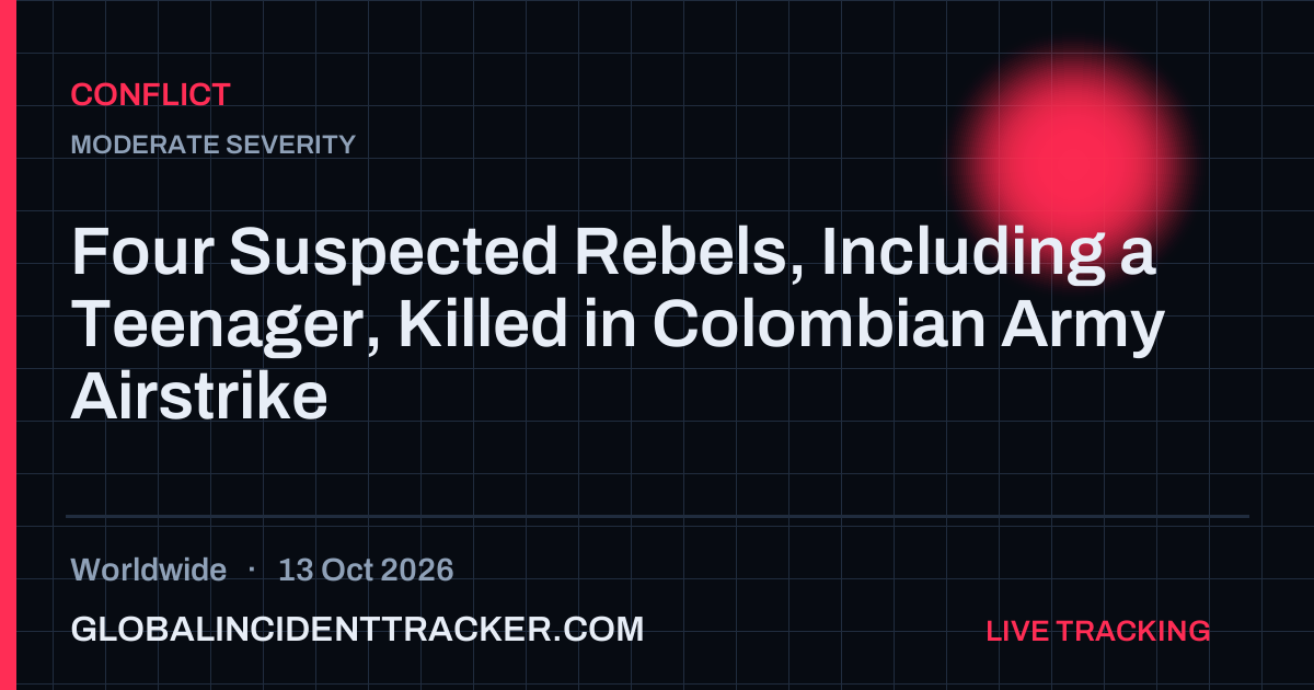 Conflict incident in worldwide on 13 October 2026 — Global Incident Tracker report card