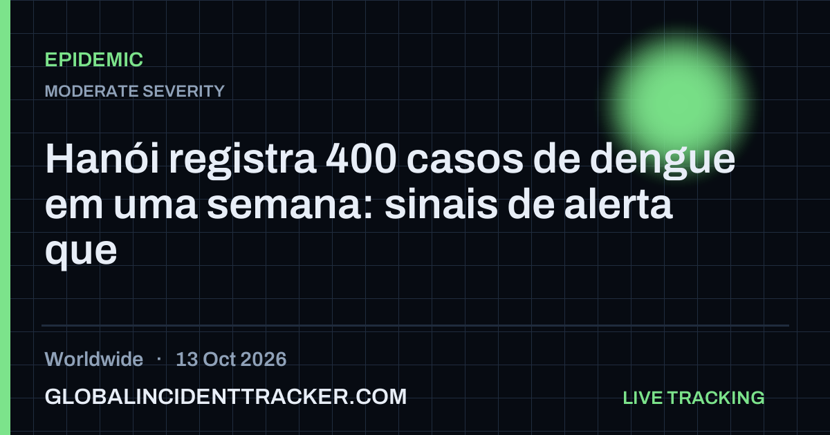 Epidemic incident in worldwide on 13 October 2026 — Global Incident Tracker report card