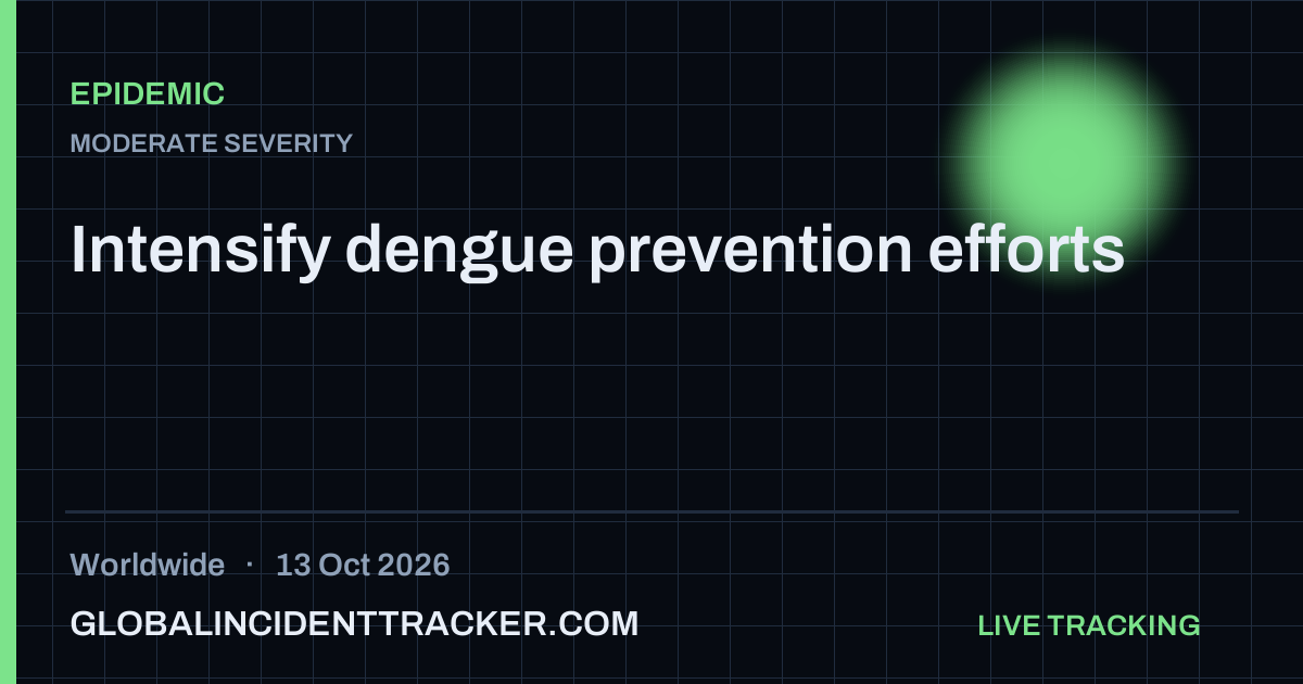 Epidemic incident in worldwide on 13 October 2026 — Global Incident Tracker report card