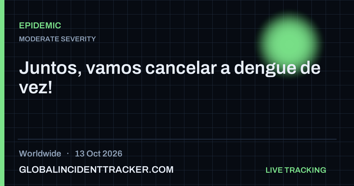 Epidemic incident in worldwide on 13 October 2026 — Global Incident Tracker report card