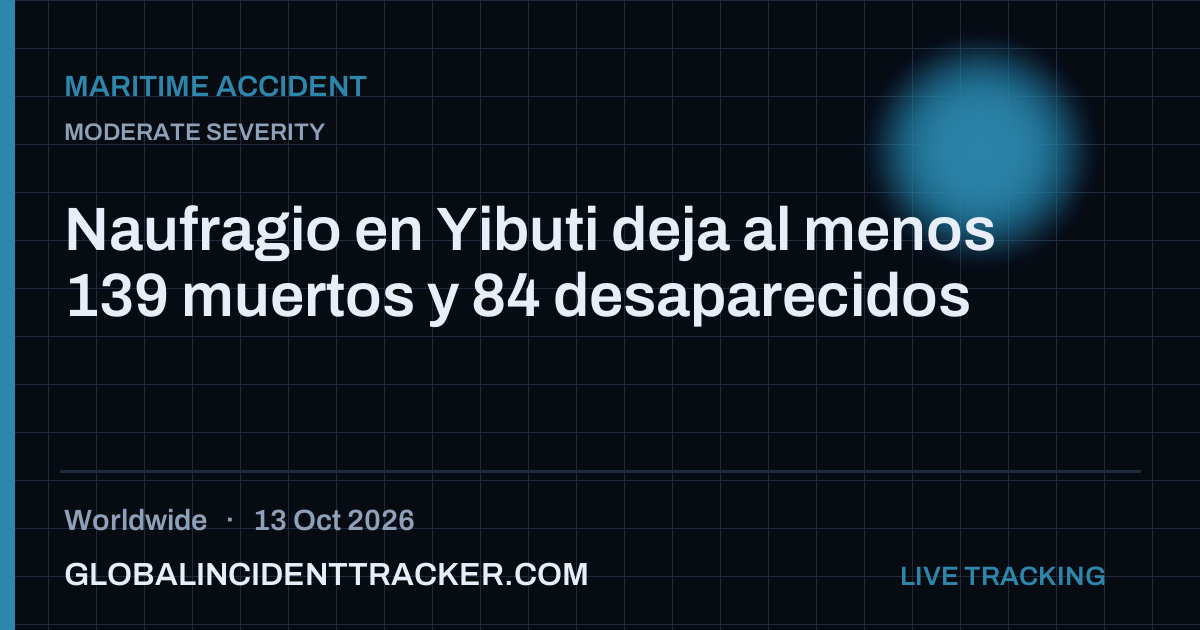 Maritime Accident incident in worldwide on 13 October 2026 — Global Incident Tracker report card