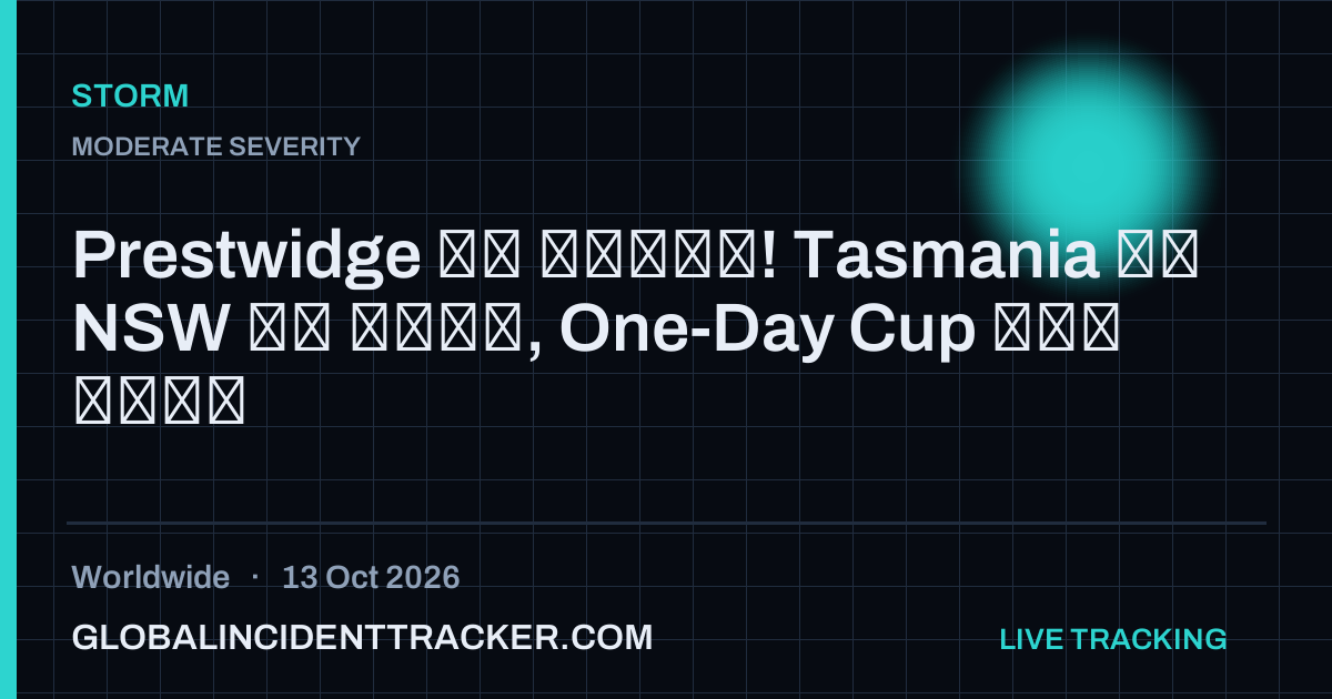 Storm incident in worldwide on 13 October 2026 — Global Incident Tracker report card