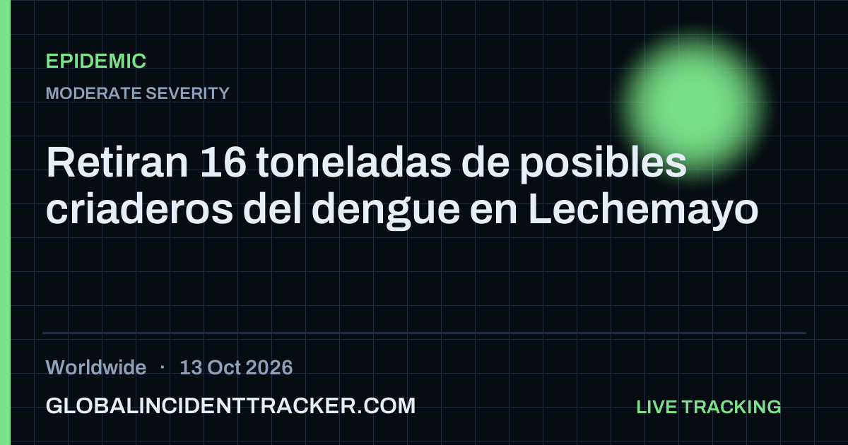 Epidemic incident in worldwide on 13 October 2026 — Global Incident Tracker report card