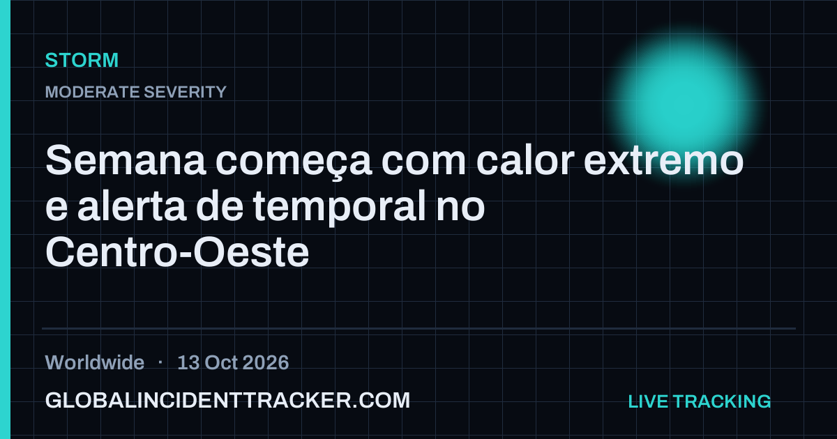 Storm incident in worldwide on 13 October 2026 — Global Incident Tracker report card