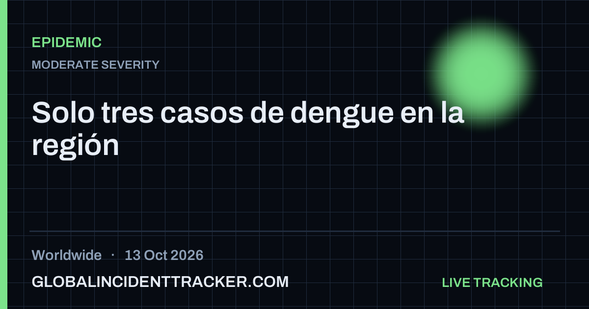 Epidemic incident in worldwide on 13 October 2026 — Global Incident Tracker report card