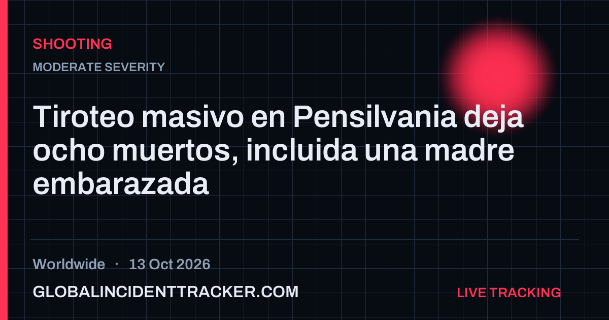 Shooting incident in worldwide on 13 October 2026 — Global Incident Tracker report card