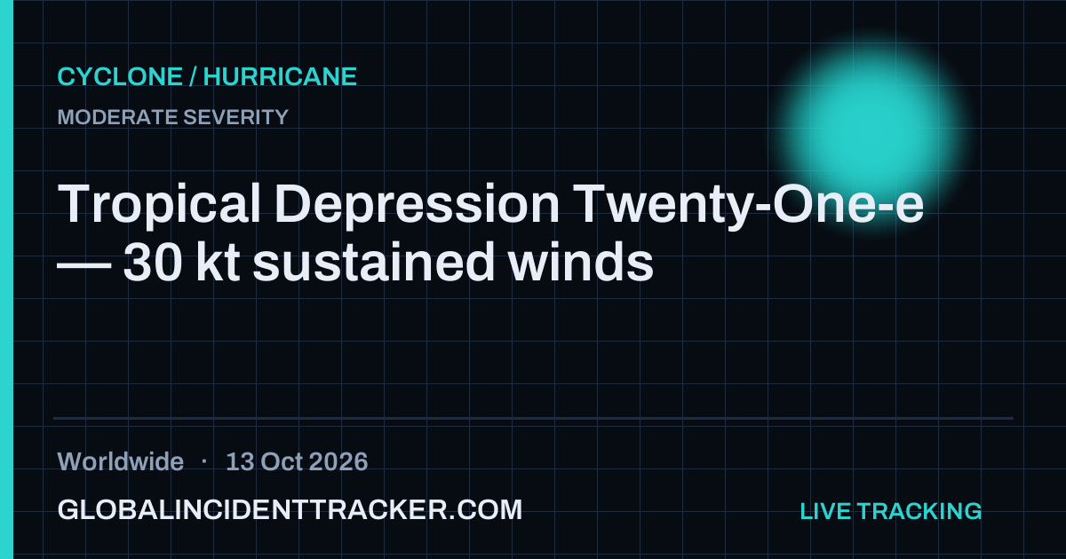 Cyclone / Hurricane incident in worldwide on 13 October 2026 — Global Incident Tracker report card