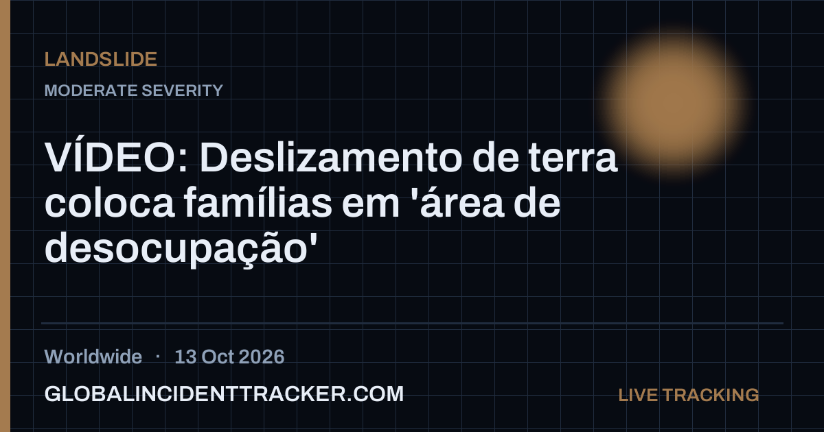Landslide incident in worldwide on 13 October 2026 — Global Incident Tracker report card
