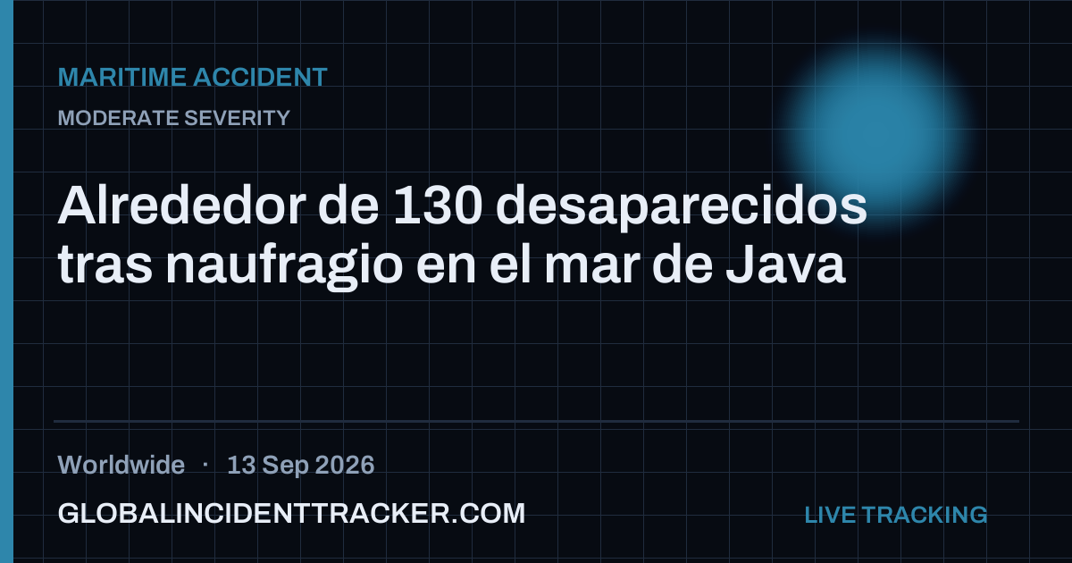 Maritime Accident incident in worldwide on 13 September 2026 — Global Incident Tracker report card