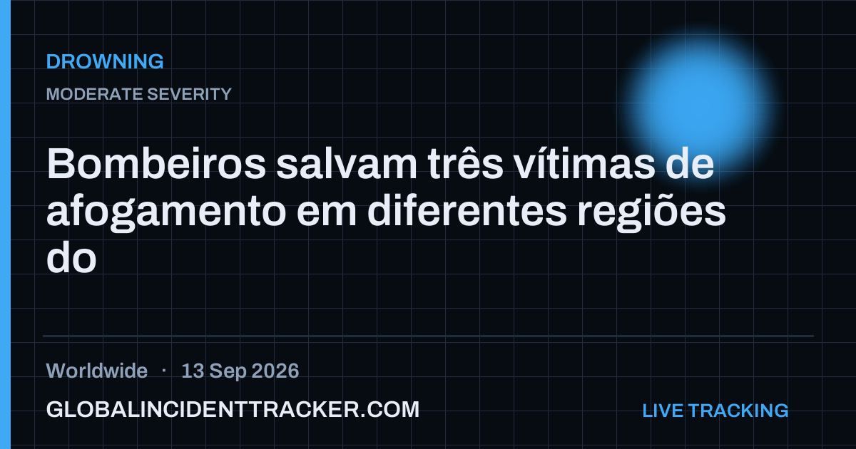Drowning incident in worldwide on 13 September 2026 — Global Incident Tracker report card