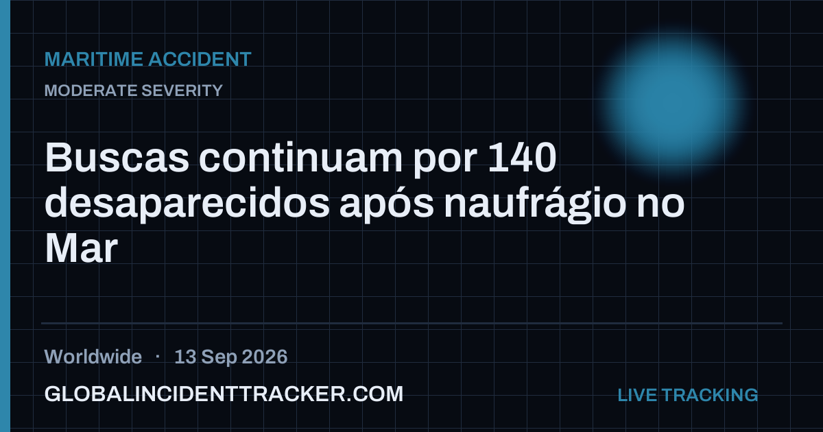 Maritime Accident incident in worldwide on 13 September 2026 — Global Incident Tracker report card