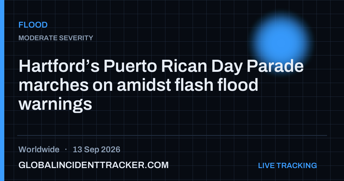 Flood incident in worldwide on 13 September 2026 — Global Incident Tracker report card