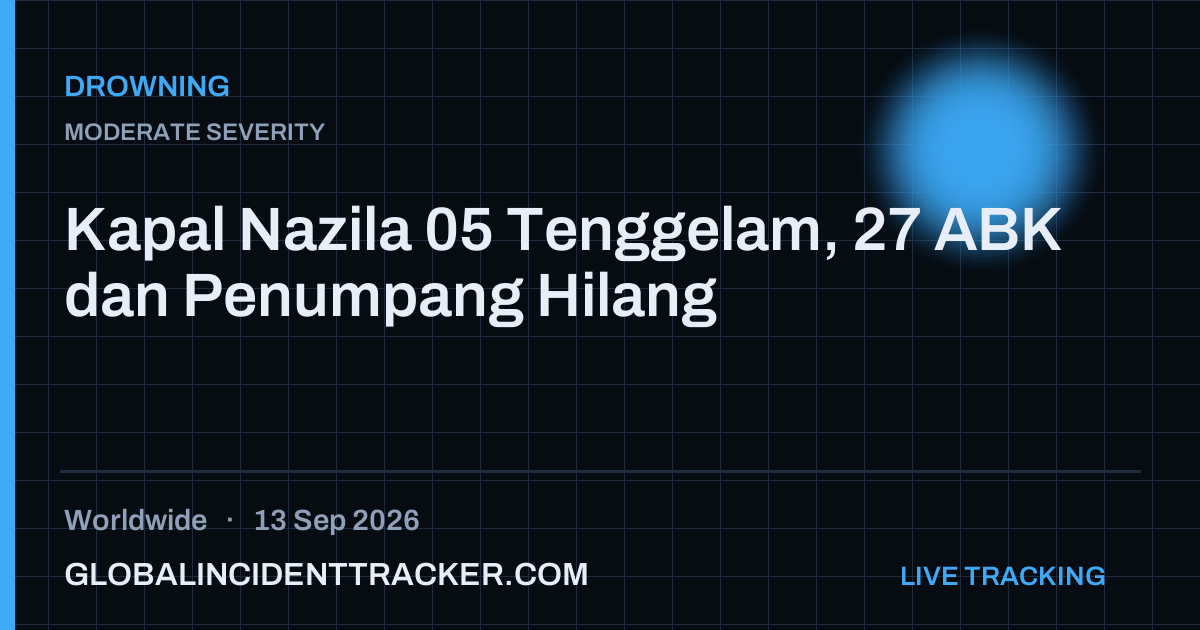 Drowning incident in worldwide on 13 September 2026 — Global Incident Tracker report card