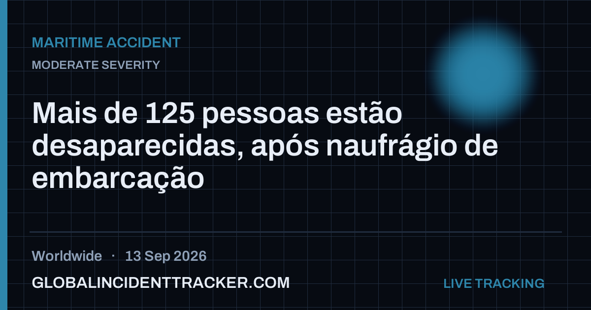 Maritime Accident incident in worldwide on 13 September 2026 — Global Incident Tracker report card