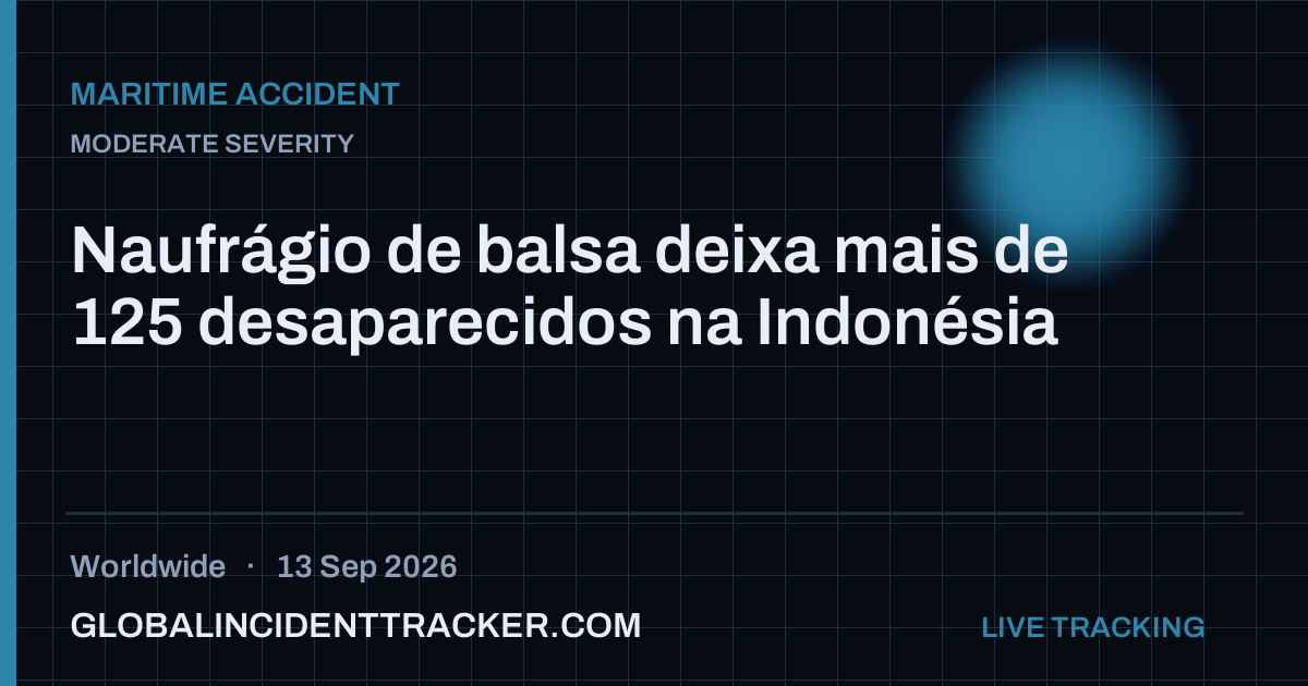 Maritime Accident incident in worldwide on 13 September 2026 — Global Incident Tracker report card