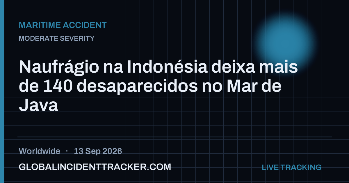 Maritime Accident incident in worldwide on 13 September 2026 — Global Incident Tracker report card