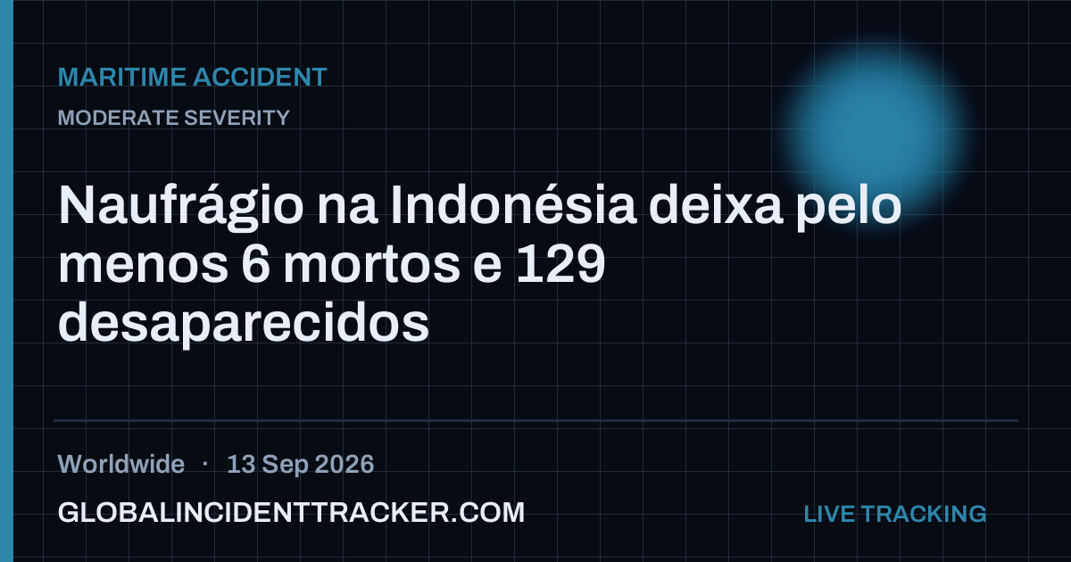 Maritime Accident incident in worldwide on 13 September 2026 — Global Incident Tracker report card