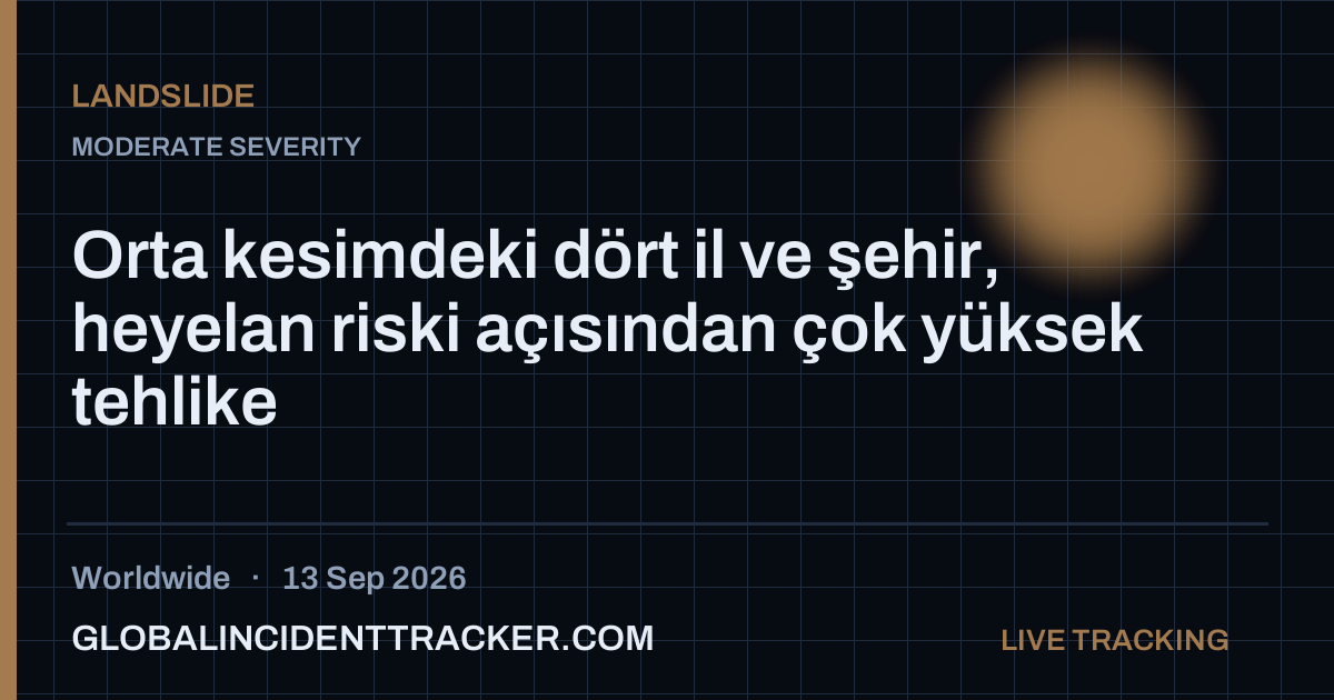Landslide incident in worldwide on 13 September 2026 — Global Incident Tracker report card