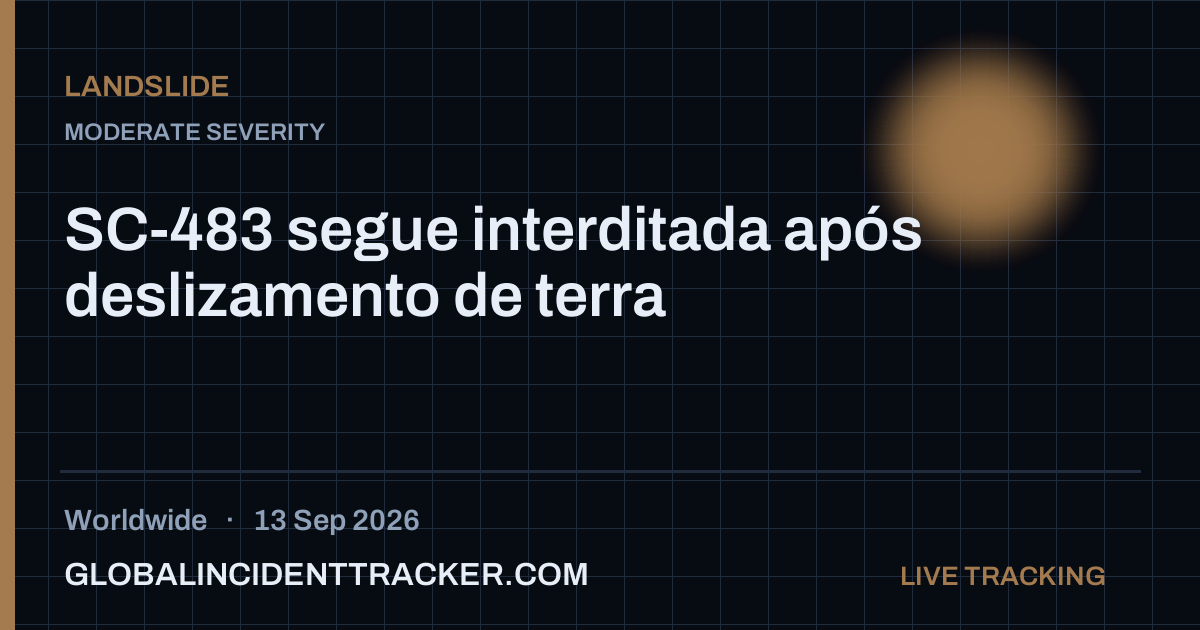 Landslide incident in worldwide on 13 September 2026 — Global Incident Tracker report card