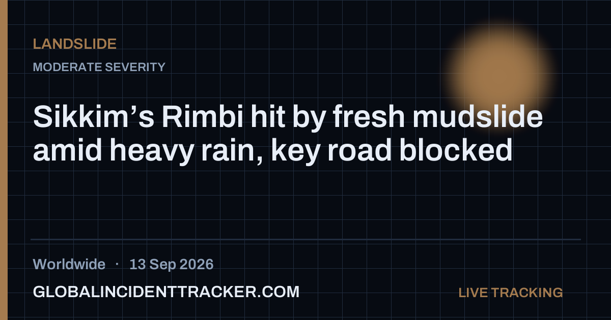 Landslide incident in worldwide on 13 September 2026 — Global Incident Tracker report card