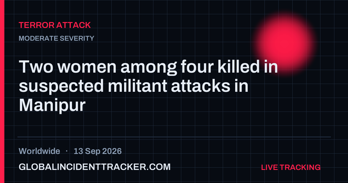Terror Attack incident in worldwide on 13 September 2026 — Global Incident Tracker report card