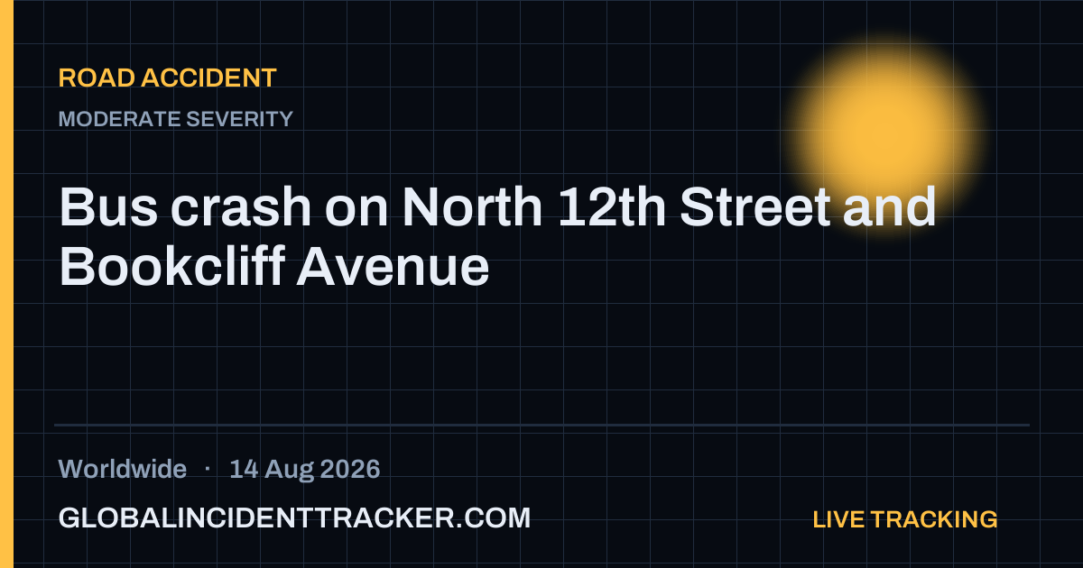 Road Accident incident in worldwide on 14 August 2026 — Global Incident Tracker report card
