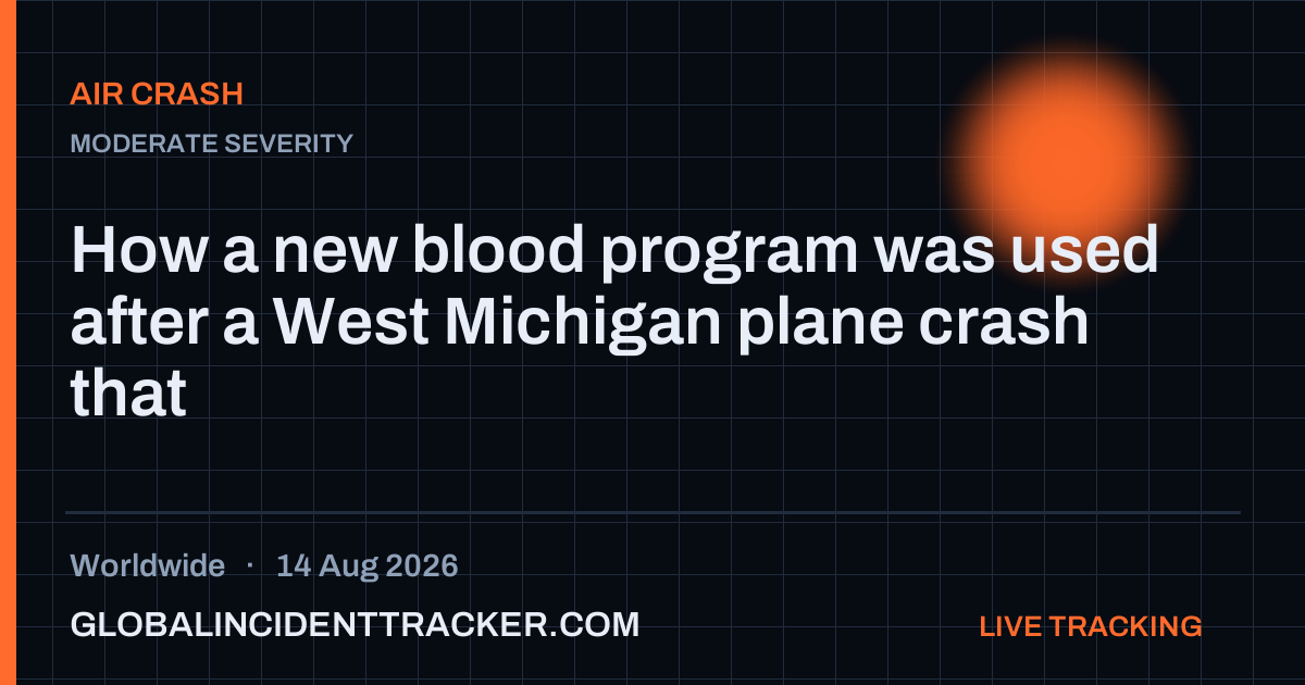 Air Crash incident in worldwide on 14 August 2026 — Global Incident Tracker report card