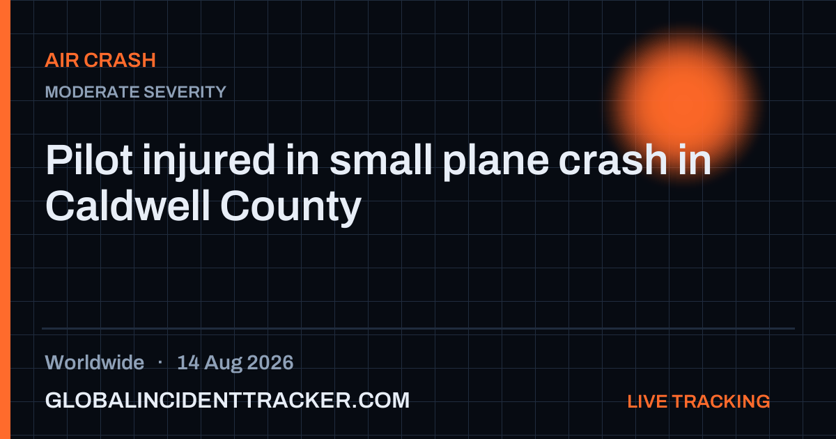 Air Crash incident in worldwide on 14 August 2026 — Global Incident Tracker report card